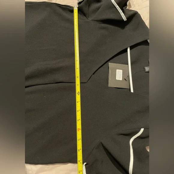 NWT! MARC NEW YORK V Neck Blouse Top Black W/ White Stripe Flared Sleeve - Picture 10 of 10